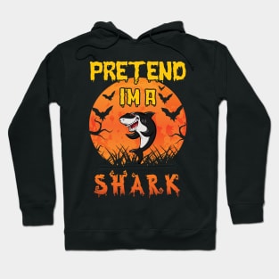 Lazy Halloween Costume Funny Pretend I'm A Shark Hoodie